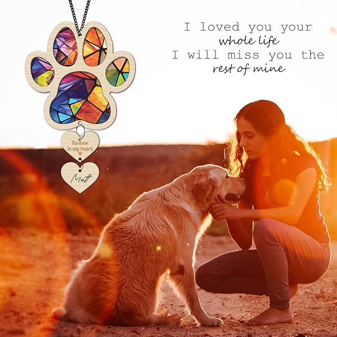 Pet Memorial Ornament for Christmas Tree Xmas Hanging Dog Cat Ornament Sympathy Gift Loss of Pet Passing Away Remembrance Keepsake for Pet Lover Ideas Gift in Loving Memory of Pet PS28-N4