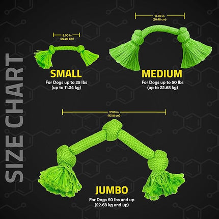 Playology Dog Toys | Dri-Tech Rope Toy Tug of War Rope for Aggressive Chewers | Medium Sweet Potato Scented Toy - Easy to Clean and Made from Non Toxic Materials