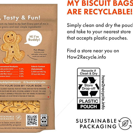 Buddy Biscuit 3.5 lbs. Bag of Crunchy Dog Treats Made with Natural Peanut Butter