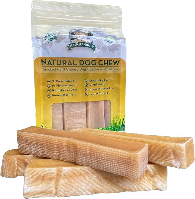 Authentic Himalayan Yak Cheese for Dogs - Large/XLarge (Pack of 4) - Sourced from Pristine Himalayan Foothill, Rawhide-Free, NO preservatives