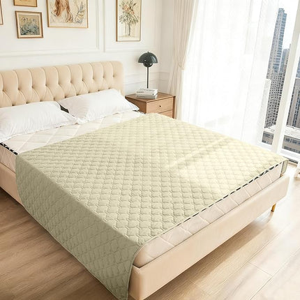 gogobunny 100% Double-Sided Waterproof Dog Bed Cover Pet Blanket Sofa Couch Furniture Protector for Puppy Large Dog Cat, Reversible (52x82 Inch (Pack of 1), Dark Cream/Light Cream)