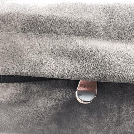 Dogbed4less Orthopedic Dog Bed with Memory Foam for Medium Large Pet, Waterproof Liner, Washable Microsuede Gray Cover, 41X27X4 Inch (Fit 42X28 Crate)