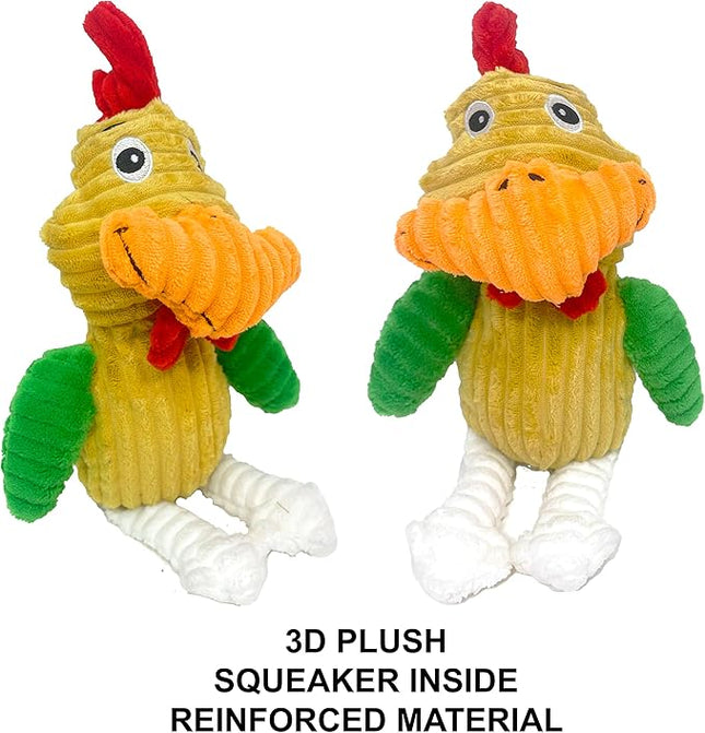 Jalousie Multipack Dog Squeaky Toys Strong Almost Indestructible, with Added Liner for Longer Play Dog Chew Toys (Medium to Large Breeds, 5 Pack Corduroy)