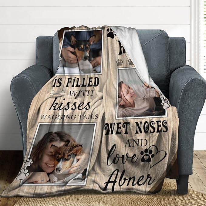 Artsadd Dog and Cat Memorial Gifts, Pet Loss Memorial Blanket, Custom Dog Blanket, Personalized Pet Remembrance Gifts, Loss of Pet or Cat Remembrance Sympathy Grief Condolence Bereavement Gifts