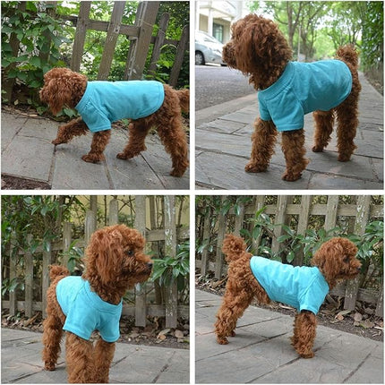 Lovelonglong 2019 Pet Clothing Dog Costumes Basic Blank T-Shirt Tee Shirts for Large Dogs Turquoise XXXXL