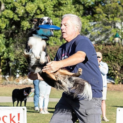 Hyperflite K-10 Jawz Blue Disc • for Dogs Over 16" • 8.75 Inch / 155 Grams • Puncture Resistant • Made in The USA