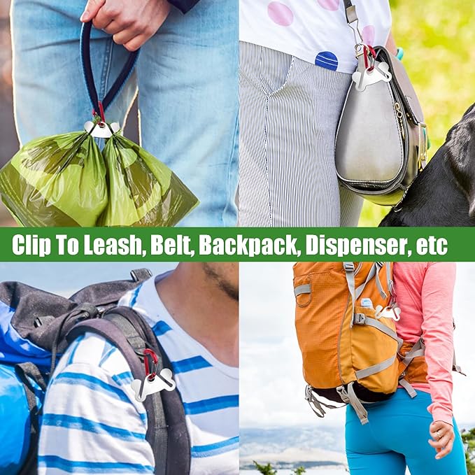 2PCS Dog Poop Bag Holder, Waste Bag Holder, Dog Poop Bag Carrier, Hand Free Holder