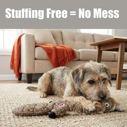 SPOT Skinneeez Extreme Quilted Squirrel- Durable, Stuffing Free Dog Toy with 4 Layers of Diamond Stitched Fabric & 2 Squeakers- Ideal For Small & Medium Aggressive Puppies and Dogs- 14in