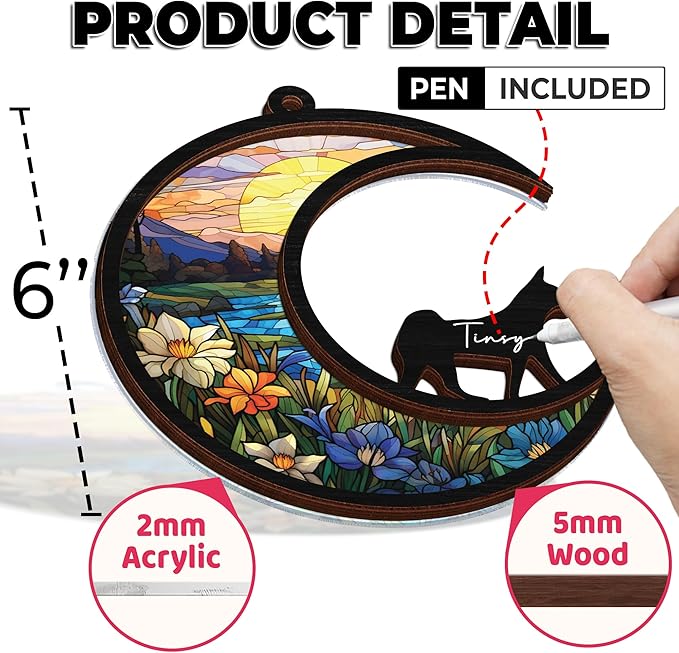 6'' Basenji Dog Memorial Suncatcher Personalized Name Dog Breed Pet Ornament Window Car Hanging Sympathy Gift for Loss of Pet Passed Away Remembrance Gift for Dog Lovers SCD-B11-6-44