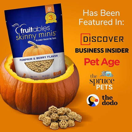 Fruitables Dog Treats, Pumpkin Mango, 5 Ounces | Pack of 2 | Low Calorie | Training Treats | Grain Free