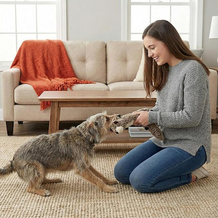 SPOT Skinneeez Extreme Quilted Squirrel- Durable, Stuffing Free Dog Toy with 4 Layers of Diamond Stitched Fabric & 2 Squeakers- Ideal For Small & Medium Aggressive Puppies and Dogs- 14in