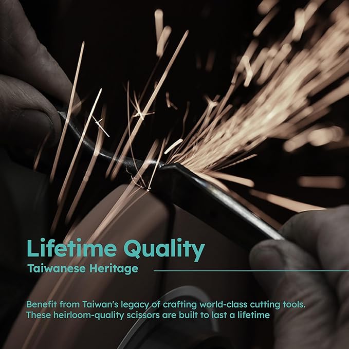 8” Dog Grooming Scissors – VG10 Japanese Steel Professional Pet Thinning Shears for Cats & Dogs | Clean Cut & Precise Trimming | Lightweight, Ergonomic, Handcrafted | Thinning Rate 50% | K9 Shears