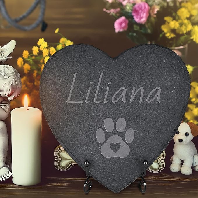 Pet Memorial Stone, Dog Memorial Stone, Dog Memorial Gifts for Loss of Dog, Pet Memorial Gifts, Pet Loss Sympathy Gift, Dog Bereavement Gifts, Dog Passing Away Gifts - Pet Pawprints