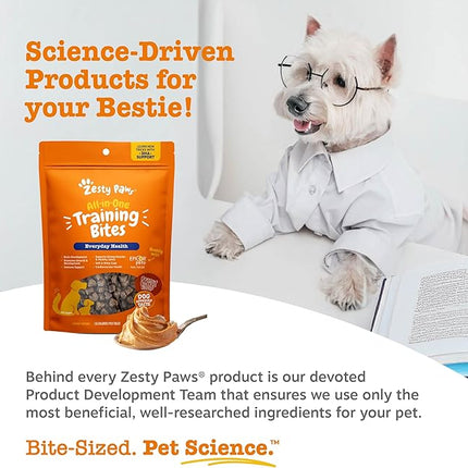 Zesty Paws Training Treats for Dogs & Puppies - Dog Treats for Training - Healthy Dog Chews for Hip, Joint & Muscle Health - for All Breeds and Ages - PB Flavor - 8oz