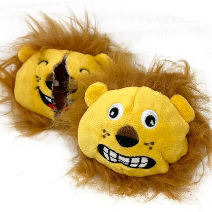 Jalousie 3 in 1 Dog Squeaky Toy, Three Dog Toys in One for Aggressive Chewers - Interactive Chew Toy for Medium Dogs, Large Breeds and Small Breeds - Squeaky Spiky TPR Ball Inside (Lion N' Piggy)