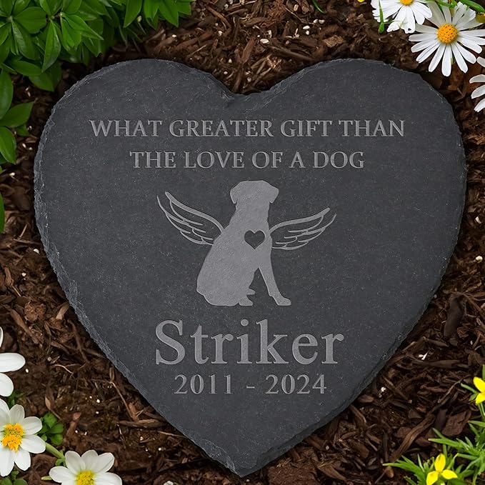 Personalized Dog Memorial Stone, Dog Memorial Gifts for Loss of Dog, Pet Loss Gifts, Pet Memorial, Loss of Dog Sympathy Gift, Dog Remembrance Gift, Dog Bereavement Gifts - Love of A Dog