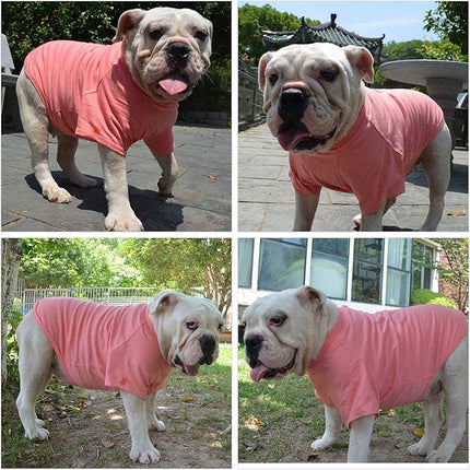 Lovelonglong 2019 Pet Clothing Dog Costumes Basic Blank T-Shirt Tee Shirts for Medium Large Dogs Lotus Pink XXXL