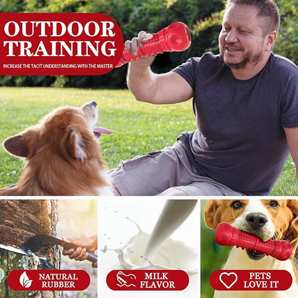 Dog Squeaky Toys for Aggressive Chewers, Durable Chew Toys for Large Medium Breed Dog, Dog Toys, Tough Durable Dogs Toys with Natural Rubber