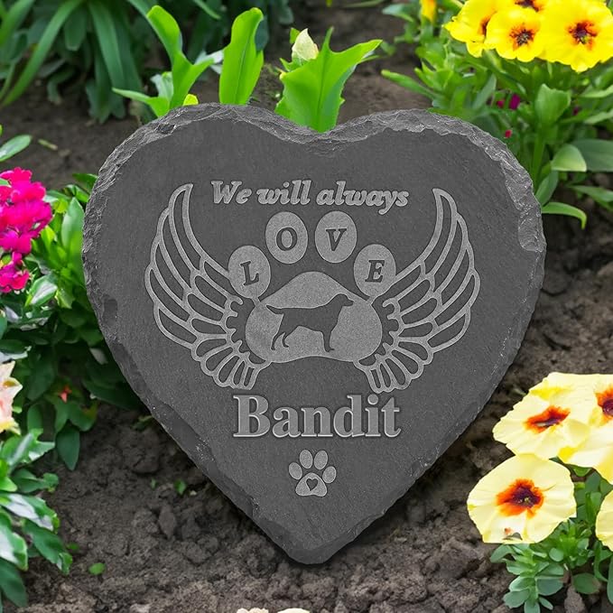 Pet Memorial Stones for Dogs, Dog Gifts Loss of Dog, Sympathy Gift, Remembrance Gift Bereavement Passed Away In Memory 4''×4''/10×10cm