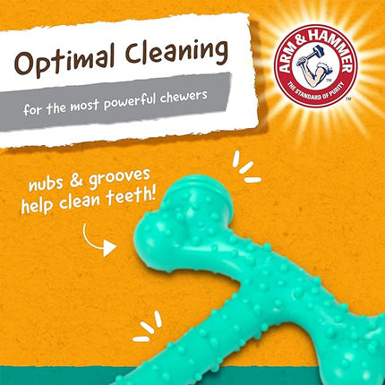 Arm & Hammer Ora-Play T-Bone Dental Chew Toy for Dogs Best Dog Chew Toy for Moderate Chewers Reduces Plaque & Tartar Buildup Without Brushing, Peanut Butter Flavor (Pack of 24)