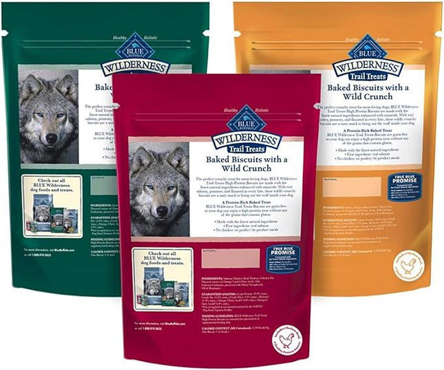 Blue Buffalo Wilderness Variety Pack Dog Treats Made with Natural Ingredients Duck Turkey & Salmon