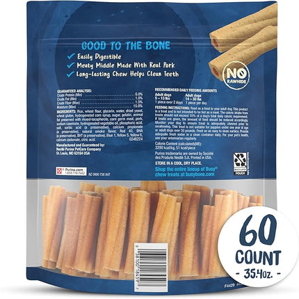 Purina Busy Bone Adult Toy Breed Dog Chew Bone Treats, Tiny - 60 ct. Pouch