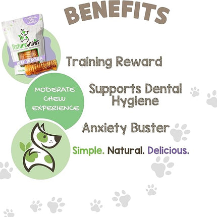 Nature Gnaws Beef Trachea Chews for Dogs 6" (6 Count) - Long Lasting Natural Crunchy Dog Chew Bones - Rawhide Free (Pack of 2)