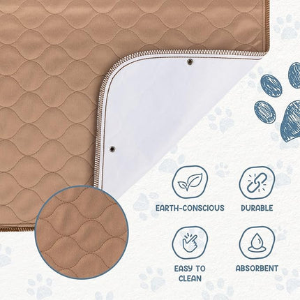 EZwhelp Reusable Dog Pee Pads - Waterproof Training Pads for Dogs - Washable & Sanitary - Rounded Corners - Laminated, Lightweight, Durable - Pet Essentials for Puppy Training and Whelping - 48" x 60"