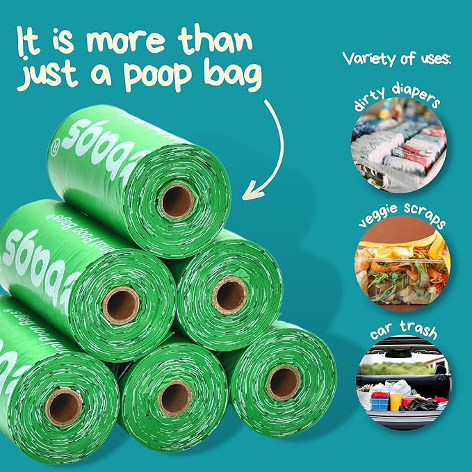 The Original Poop Bags® with Peanuts Snoopy Design | USDA Certified 38% Biobased Dog Waste Bags | Leak-Proof, Extra Thick, Strong & Unscented Pet Waste Rolls (720 Count)