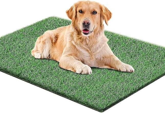 Artificial Grass for Dogs Pee Tray Fake Grass Mat for Professional Puppy Potty Trainer Replacement Dog Grass Pad for Indoor and Outdoor 39.3 x 31.4 Inch (Pack of 1)