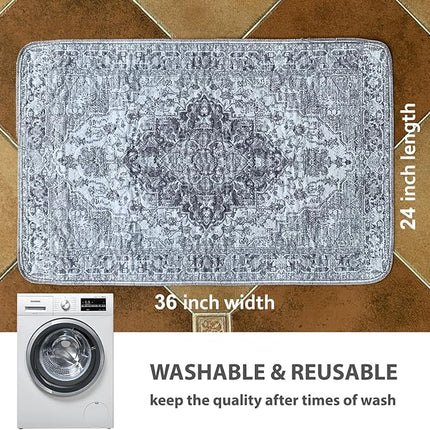 nunubaby 4PACK Washable Pee Pads for Dogs, Stylish, Non-Slip and Leak-Proof Pee Pads. Reusable Potty Pads for Dogs for Crates and Floors.(Gray/Geo, 24" x36" )