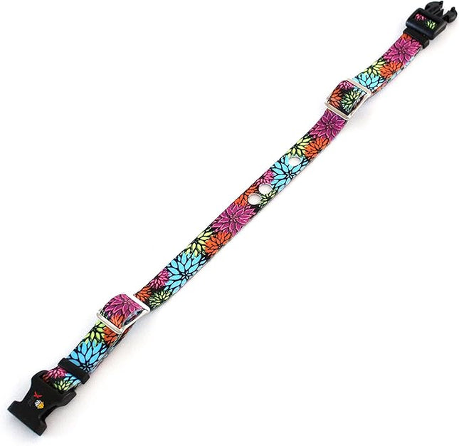 Extreme Dog Fence Replacement Containment and Training Collar Strap for Most Underground Electric Dog Fence Brands - Flower Days (Small: 10" - 12" x 3/4")