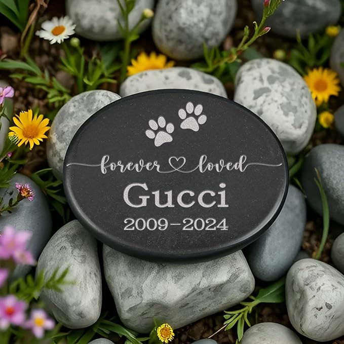 Pet Memorial Stones, Forever in Memory of Pet, Dog Memorial Gifts for Loss of Dog, Sympathy Gift for Loss of Pet, Pet Memorial Gifts, Dog Grave Markers