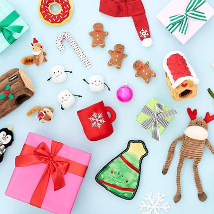 ZippyPaws Crinkle Christmas Dog Toy - Plush Squeaky Holiday Dog Gifts for Small & Medium Puppy Dogs, Interactive Hide & Seek Stocking Stuffers for Pets - Holiday Penguin, X-Large