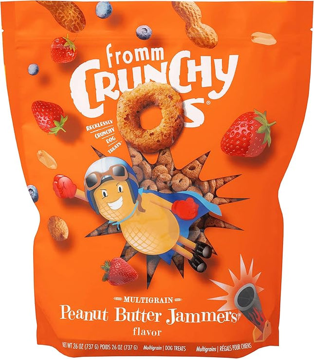 Fromm Crunchy Os Peanut Butter Jammers Dog Treats - Premium Crunchy Dog Treats - Peanut Butter Recipe - 26 oz