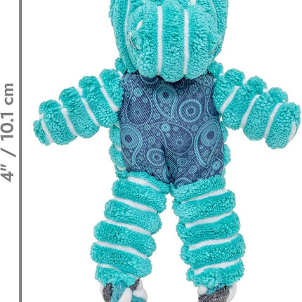 KONG Floppy Knots - Durable No‑Stuffing Squeaky Rope & Plush Dog Toy - for Teething, Playing (Hippo, X-Small)