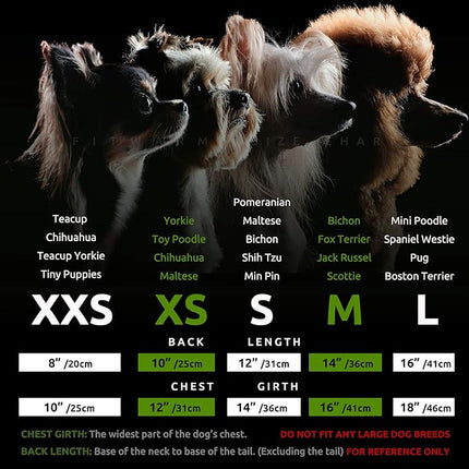 Fitwarm Rainbow Striped Dog Dress, Summer Dog Clothes for Small Dogs Girl, Pet Cat Outfit, 100% Breathable Cotton, Red Yellow Blue, XS