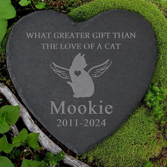 Personalized Cat Memorial Stone, Cat Memorial Gifts for Loss of Cat, Pet Loss Gifts, Pet Memorial, Loss of Cat Sympathy Gift, Cat Remembrance Gift, Cat Bereavement Gifts - Love of A Cat