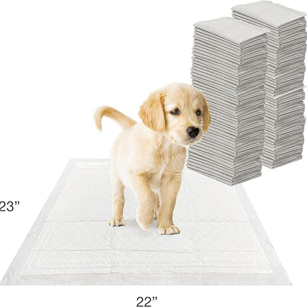 Four Paws Wee-Wee Super Absorbent Unscented Pee Pads for Dogs & Puppies with Insta-Rise Border, Leak-Proof Dog Housebreaking Potty Training Floor Protection, 22" x 23", 100 Count