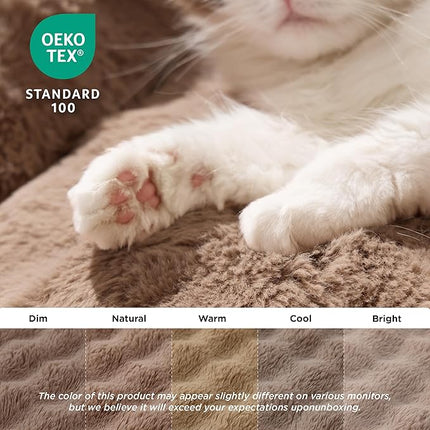 LE SURE Cute Dog Couch for Pets - Fluffy Original Bear Design Dog Beds for Medium Dogs, Pet Sofa with Washable Cover, Supportive Dogs Sofa Bed with Removable, 36inch, Brown