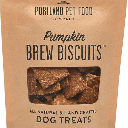 CRAFTED BY HUMANS LOVED BY DOGS Portland Pet Food Company Pumpkin Brew Biscuit Dog Treats (1 Pack, 5 oz Bag) – All Natural, Human-Grade, USA-Sourced and Made