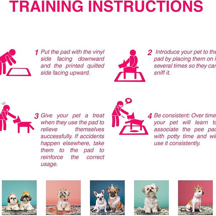 PUPIBOO Washable Pee Pads for Dogs and Cats - Super Absorbent Reusable Puppy Training Pads - 100% Waterproof, Leak-Proof & Non-Slip Whelping Pads for Pet Housebreaking