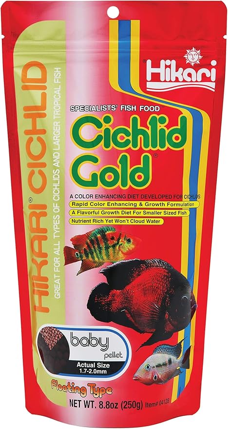 Hikari Cichlid Gold Floating Baby Pellets for Pets, 8.8-Ounce