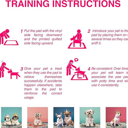 PUPIBOO Washable Pee Pads for Dogs and Cats - Super Absorbent Reusable Puppy Training Pads - 100% Waterproof, Leak-Proof & Non-Slip Whelping Pads for Pet Housebreaking