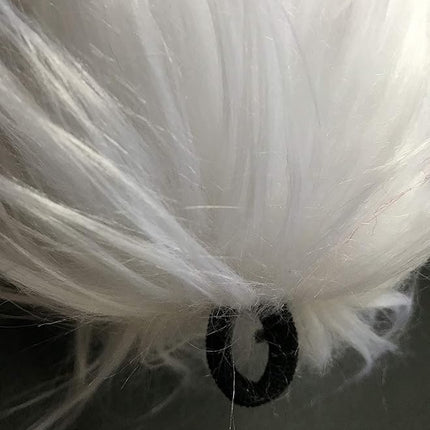 Bianna Creations Long Faux Fur Animal Luxury Tail, Cosplay Fursuit Fursona,Costume Dress Up Pet Play Furry Accessory (20", White)