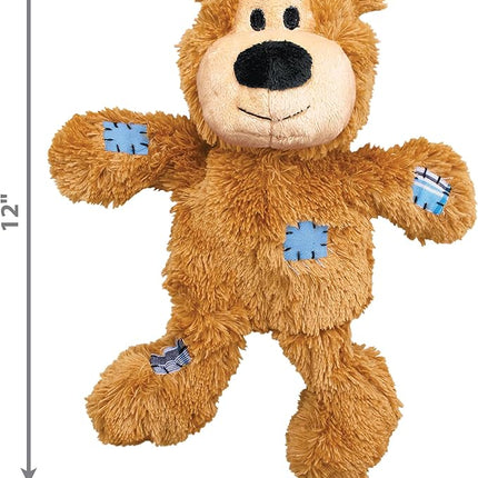 KONG Wild Knots Bears - Durable Dog Toys with Internal Knotted Ropes and Minimal Stuffing for Less Mess (Assorted Colors) (X Large (2 Pack))