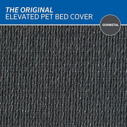 Coolaroo The Original Elevated Pet Bed Replacement Cover, Large Gunmetal , 51"L x 51"W x 0.3"Th