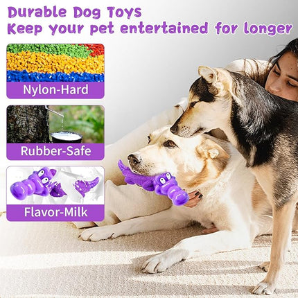 Dog Chew Toys for Aggressive Chewers, Indestructible Tough Interactive Dog Toys for Small Medium Large Breed-Puppy Teeth Chew Toy to Keep Them Busy