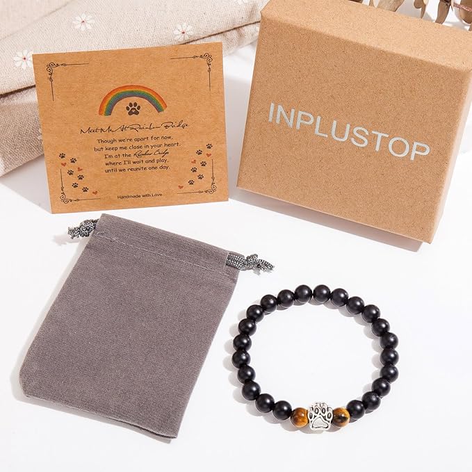 Dog Memorial Gifts - Pet Loss Sympathy Gift, Dog Passing Away Remembrance Bracelet for Men & Women