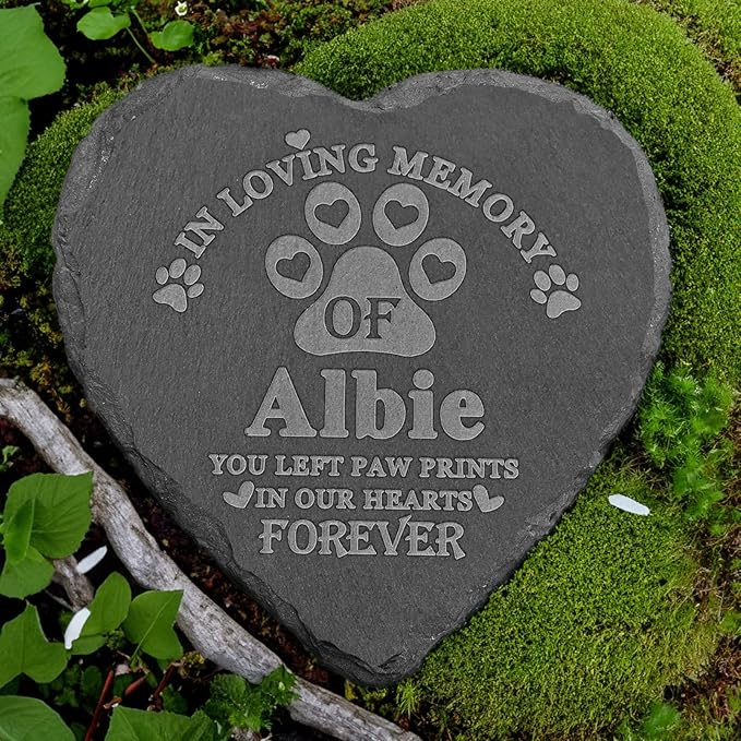 Pet Memorial Stones, Personalized Pet Memorial Gifts, Pet Loss Gifts, Remembrance Condolences Bereavement Gifts for Loss of Pet, Cemetery Decorations for Grave, Pet Grave Markers